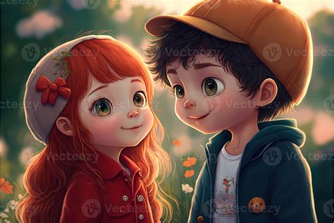 cute boy and girl cartoon images